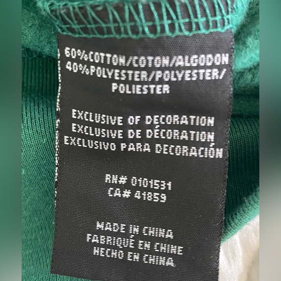 Graphic Print Tom & Jerry Pullover Hoodie Sweatshirt Pouch Pocket Green L - Picture 9 of 12